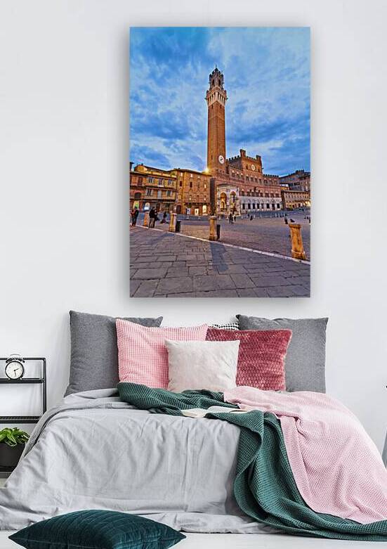 Sunset view of Piazza del Campo in Siena Tuscany Italy by Marco Brivio