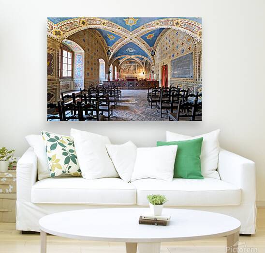 Historic council hall in Palazzo dei Priori Volterra Tuscany by Marco Brivio