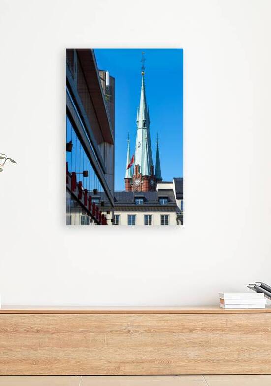 View of Klara Church in central Stockholm on a sunny day by Marco Brivio