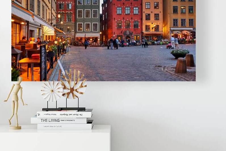 Evening in Stortorget square in Gamla Stan Stockholm by Marco Brivio