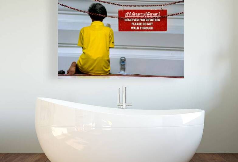 Prayer at wat phra kaew in bangkok by Marco Brivio