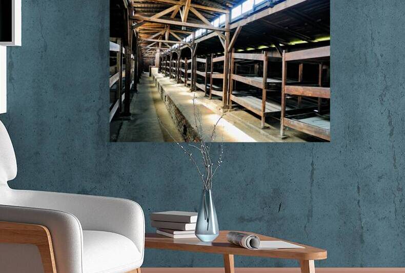 Inside the barracks at Auschwitz concentration camp in Krakow by Marco Brivio