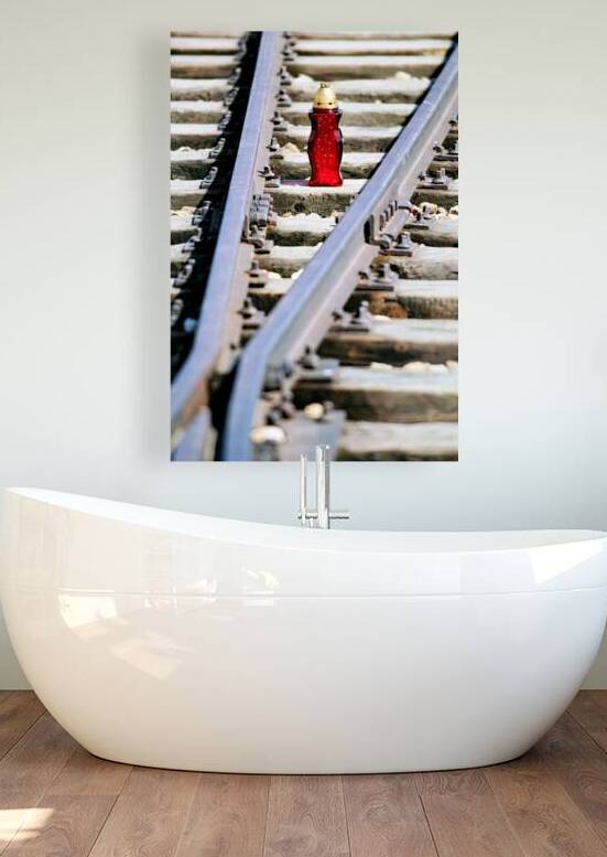 Train tracks in Auschwitz concentration camp in Krakow by Marco Brivio