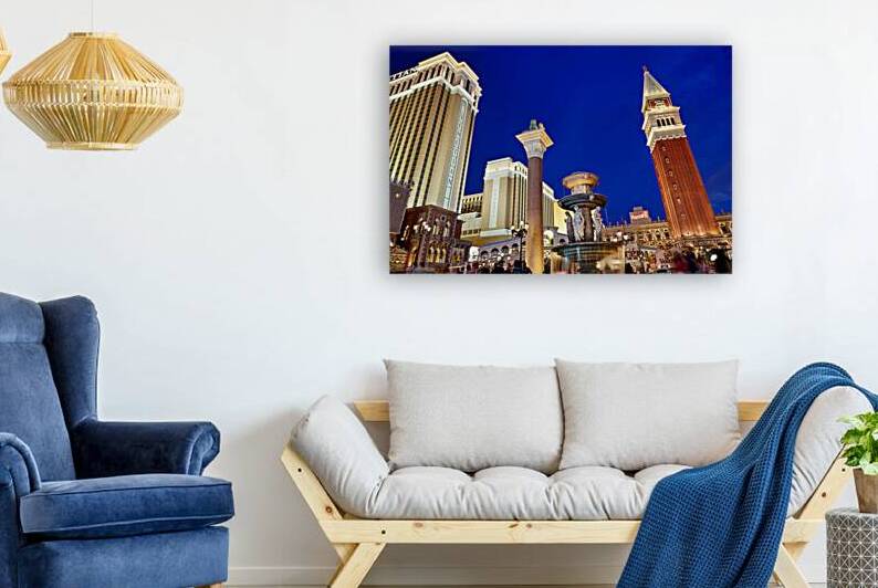 Venetian Hotel at sunset in Las Vegas Nevada USA by Marco Brivio