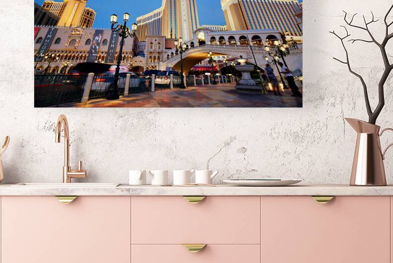 Venetian Hotel in Las Vegas during sunset view by Marco Brivio