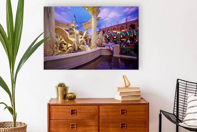 Visitors enjoy the Shopping Mall at Caesars Palace in Las Vegas by Marco Brivio