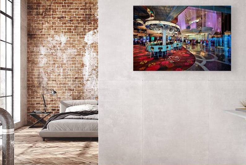 Busy scene inside the Cosmopolitan Hotel Mall in Las Vegas by Marco Brivio