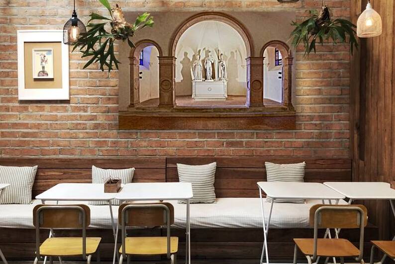 Statues inside Santa Corona church in Vicenza Italy by Marco Brivio