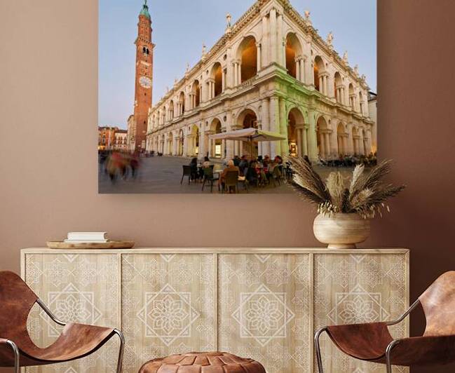 Visiting Basilica Palladiana in Vicenza Veneto Italy at dusk by Marco Brivio