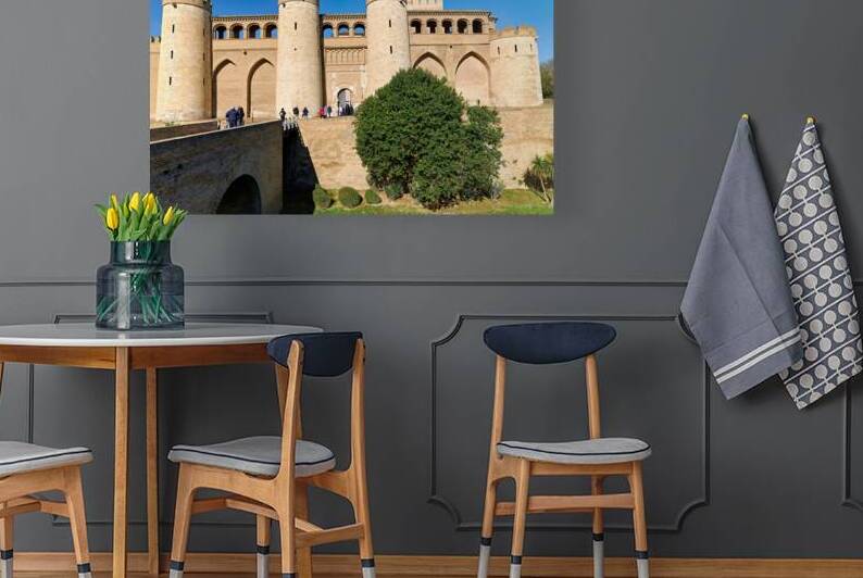 Visitors explore Aljaferia Palace in Zaragoza Spain by Marco Brivio