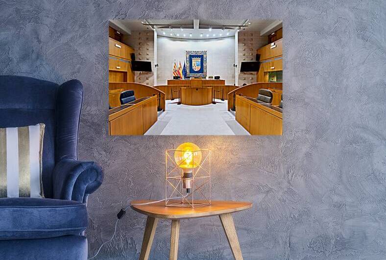 Inside the assembly hall of the Aragonese parliament in Zaragoza by Marco Brivio