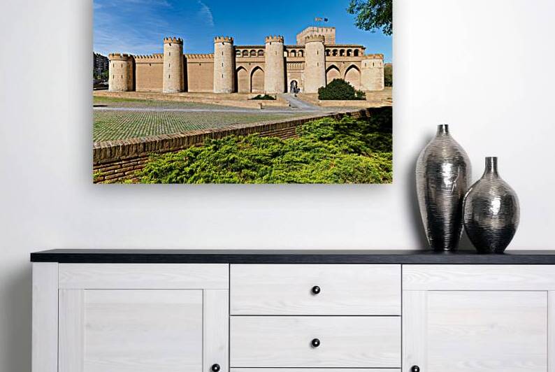 Visit to Aljafería Palace in Zaragoza Spain during sunny weathe by Marco Brivio