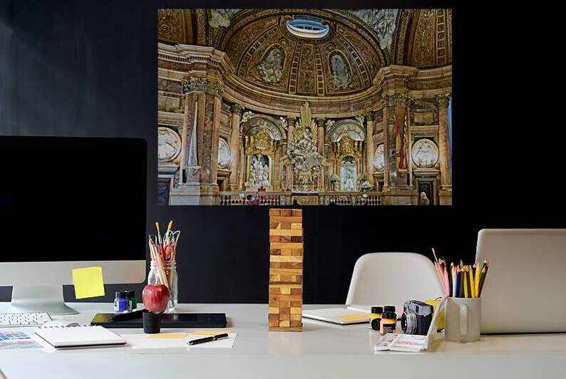 View of cathedral basilica of our lady of the pillar in zaragoza by Marco Brivio