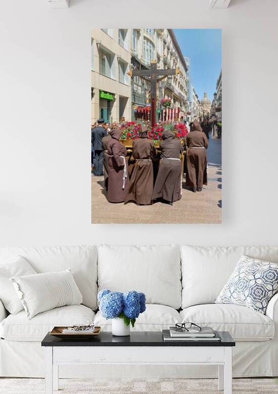 Procession during Easter Holy Week in Zaragoza Spain by Marco Brivio