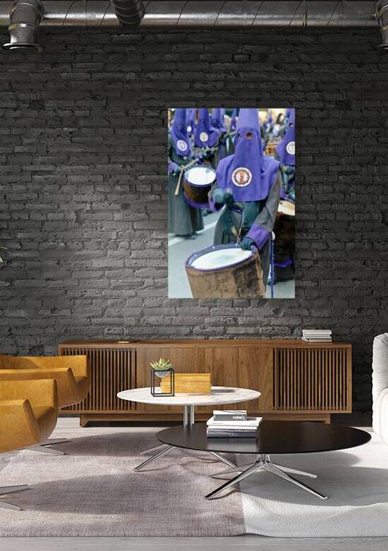 Easter Holy Week processions in Zaragoza with musicians on drums by Marco Brivio