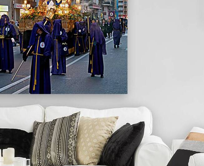 Easter procession in Zaragoza Spain during Holy Week events by Marco Brivio