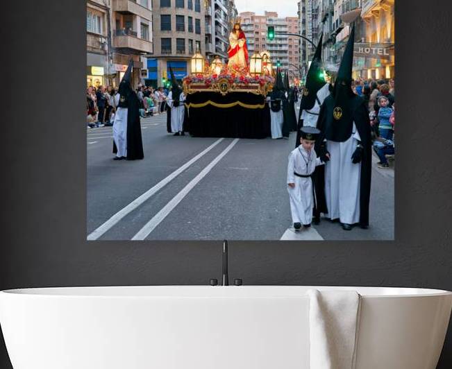 Processions during Easter Holy Week in Zaragoza Spain by Marco Brivio