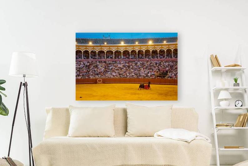 Bullfight event in Seville arena during Andalusia evening by Marco Brivio