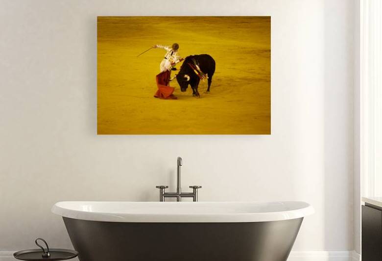 Bullfight in Seville Arena during night event in Andalusia by Marco Brivio