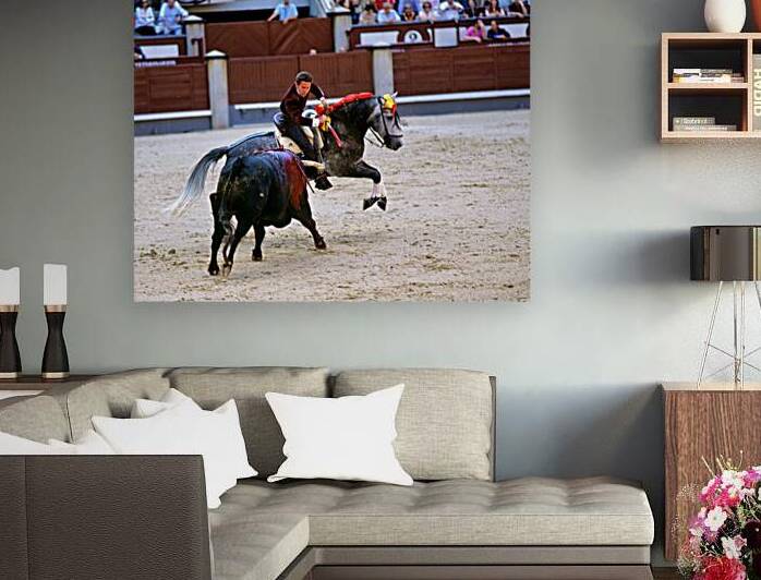 Bullfight on horseback in Las Ventas Bullring in Madrid by Marco Brivio