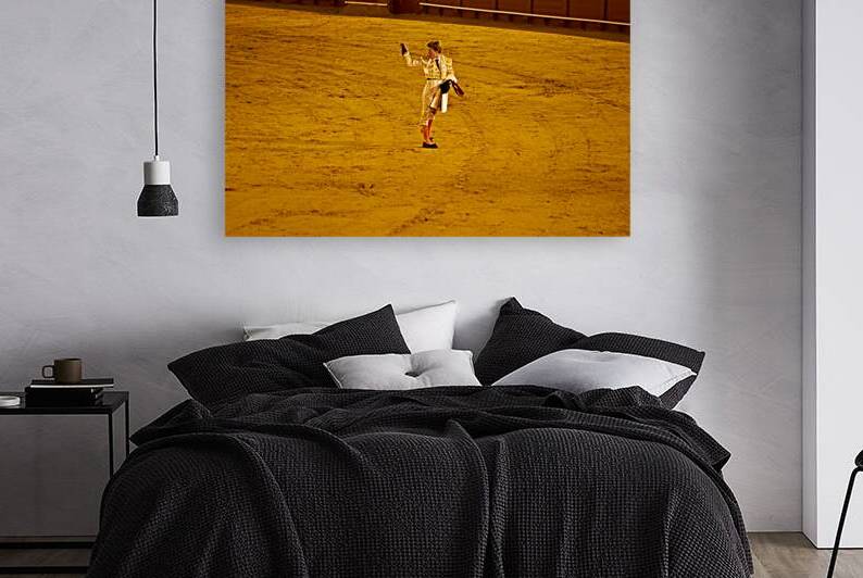 Bullfighter performs in Seville Arena during event in Andalusia by Marco Brivio