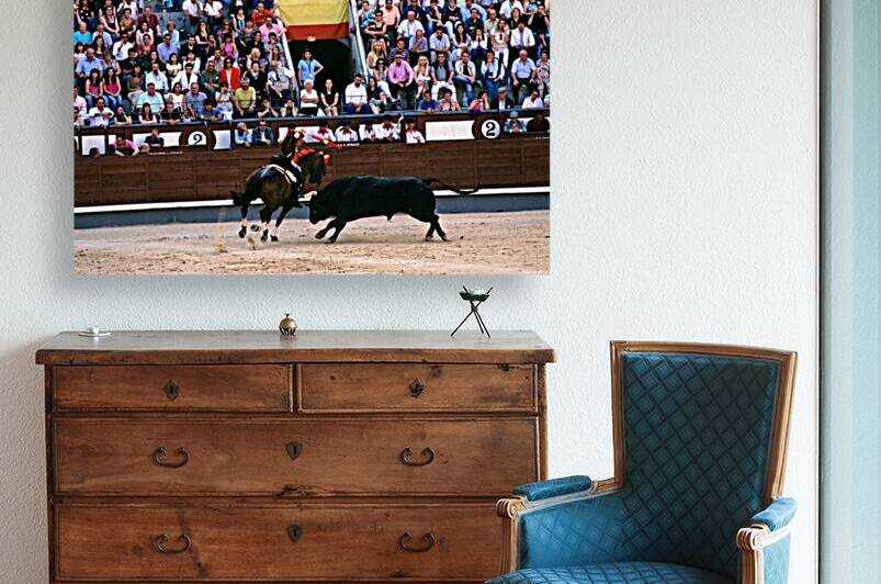 Bullfight event in Madrid Spain with crowd watching by Marco Brivio