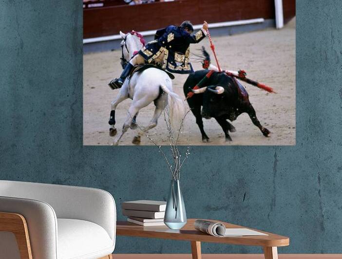 Bullfight on horseback in Las Ventas Bullring in Madrid by Marco Brivio