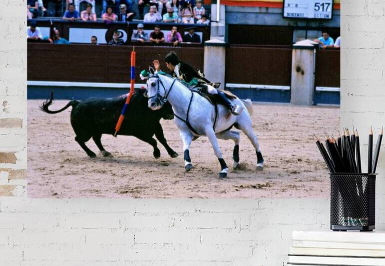 Bullfight on horseback in Madrids Las Ventas Bullring by Marco Brivio
