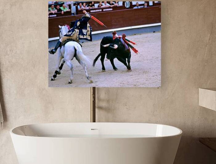 Bullfight on horseback at Las Ventas Bullring in Madrid by Marco Brivio