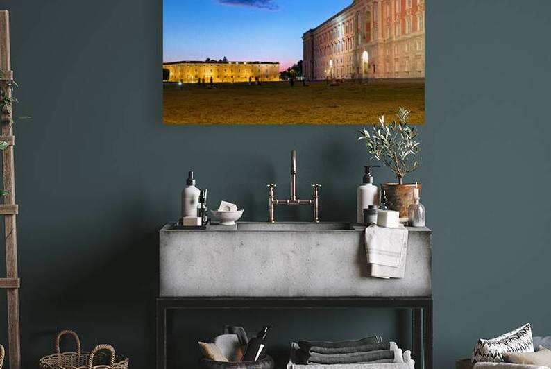 Royal Palace of Caserta at sunset in Campania Italy by Marco Brivio