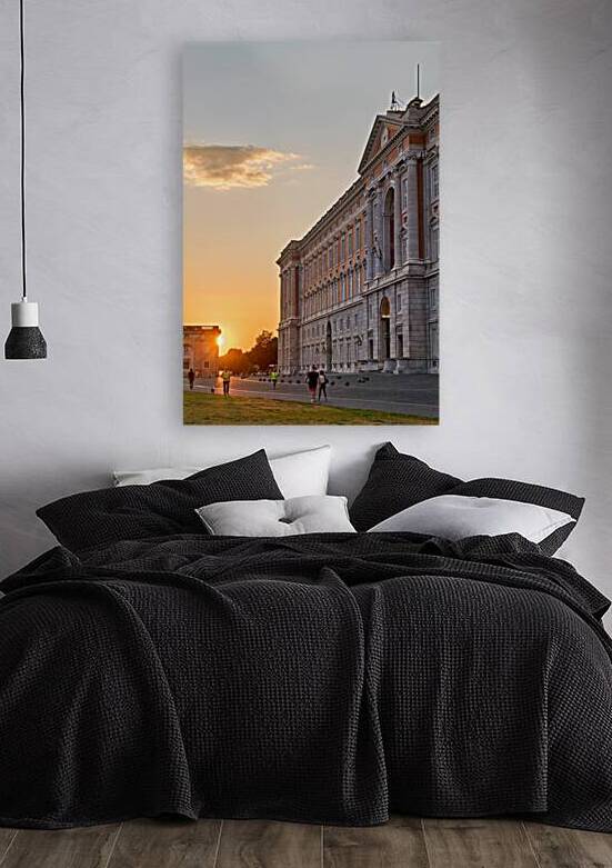 Sunset view of Royal Palace in Caserta Campania Italy by Marco Brivio