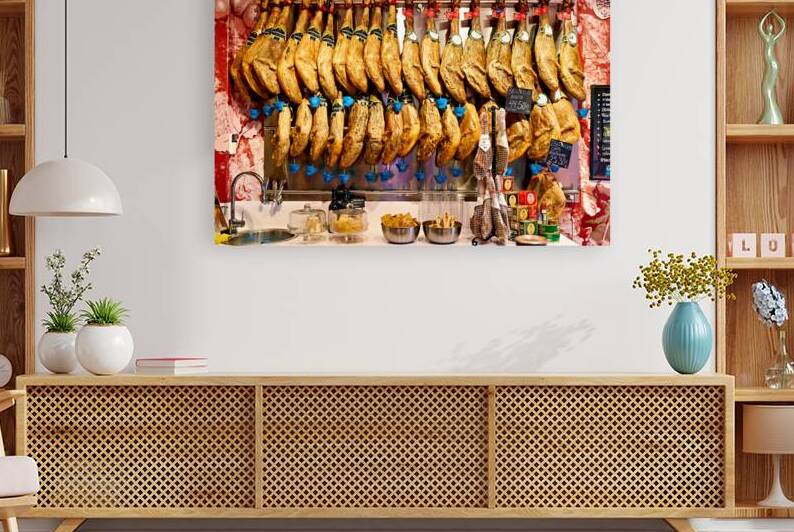 Jamon iberico bellota pata negra on display in Granada by Marco Brivio