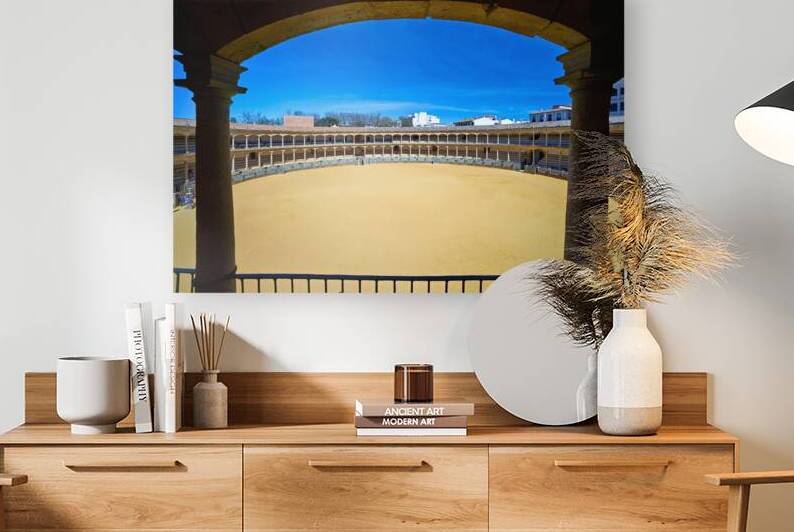 Bullring scene in Ronda Andalusia during clear day by Marco Brivio