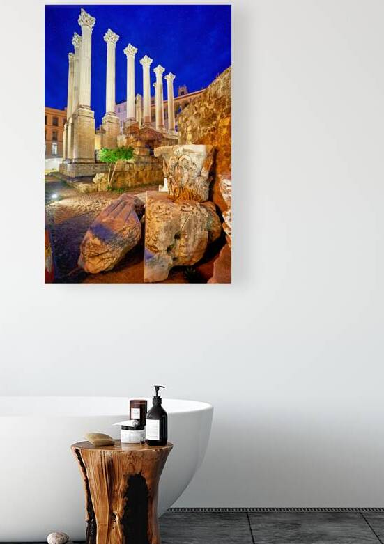 Roman Theatre ruins in Cordoba Andalusia at night by Marco Brivio