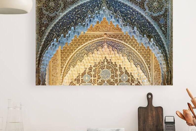 Detailed architecture of Alhambra in Granada Spain by Marco Brivio