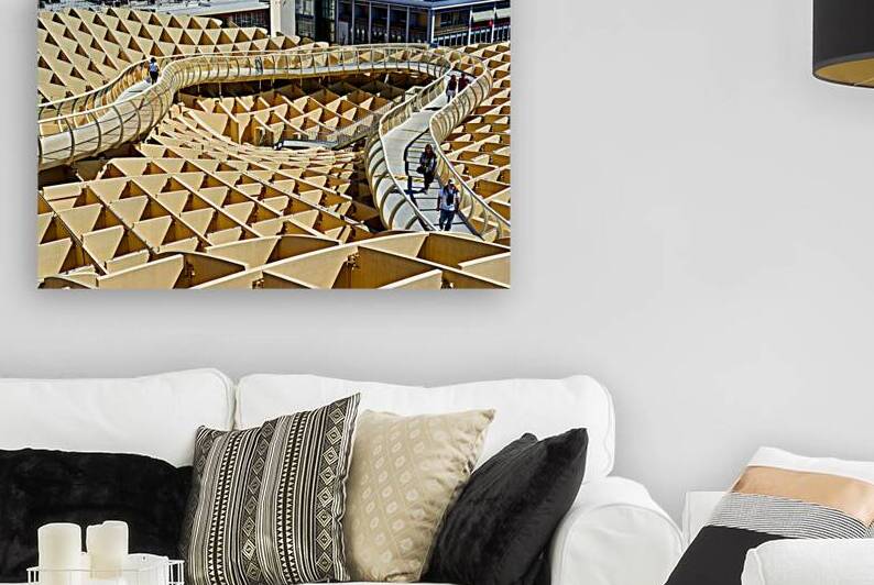 Visitors walk on the Setas de Sevilla in Andalusia by Marco Brivio