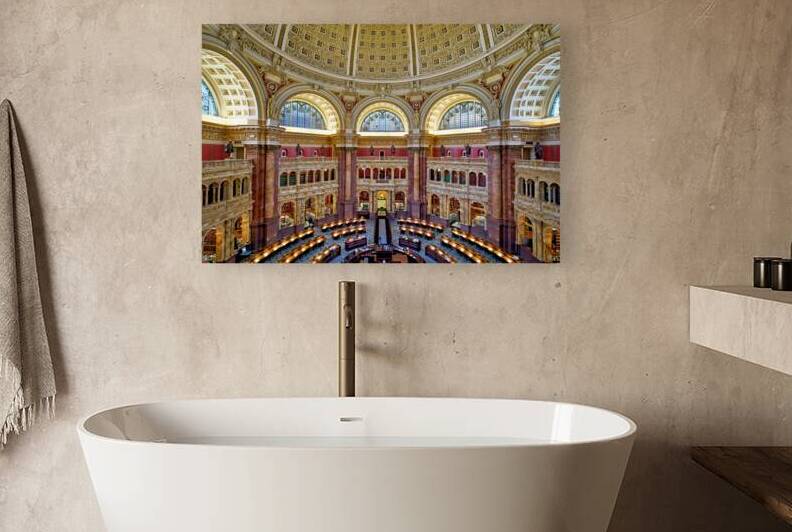 Reading hall in Library of Congress in Washington D.C by Marco Brivio