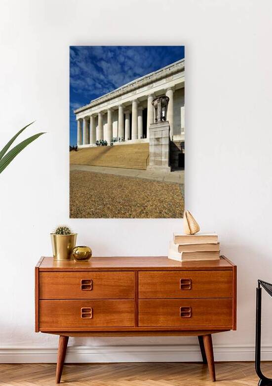 Visitors gather on Lincoln Memorial steps by Marco Brivio