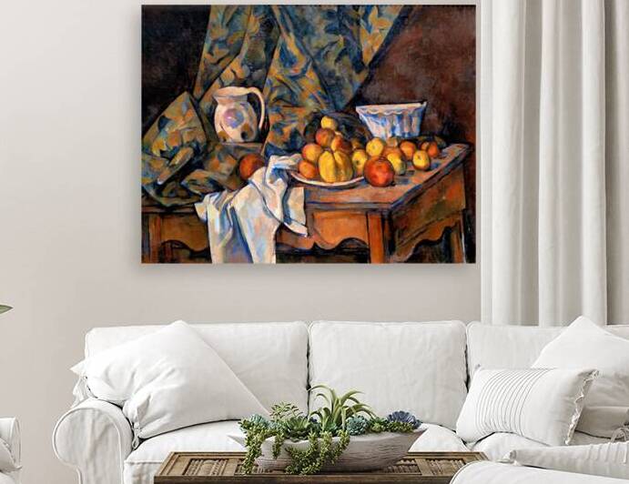 Apples and peaches on a table in Washington by Marco Brivio