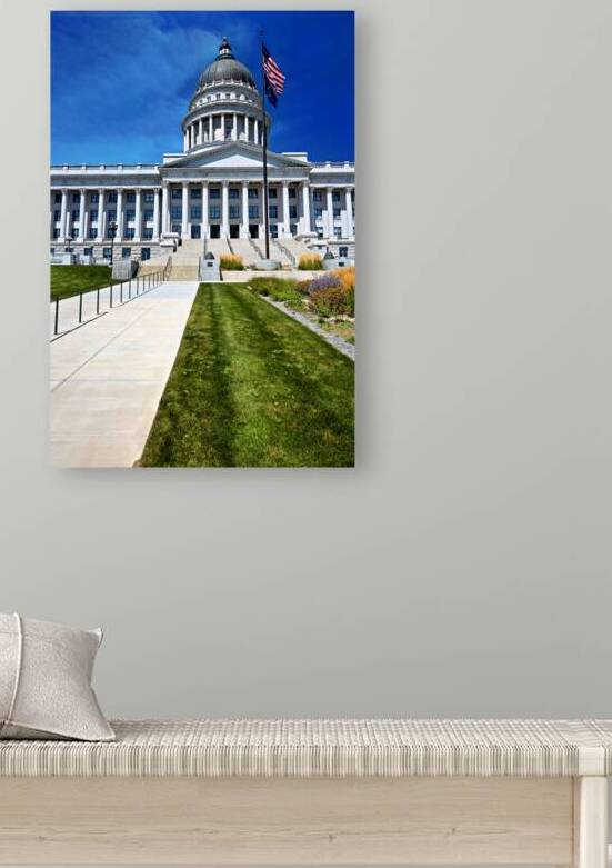 Utah State Capitol in Salt Lake City with clear sky by Marco Brivio