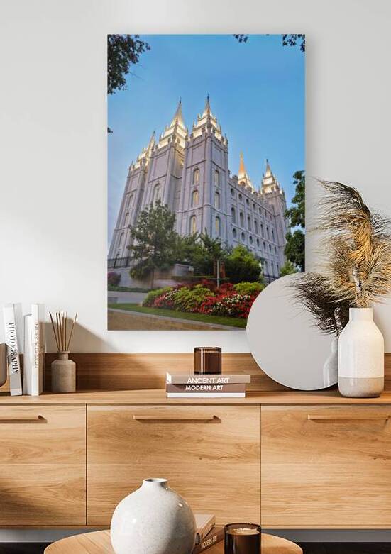 Salt Lake Mormon Temple in Salt Lake City at dusk by Marco Brivio