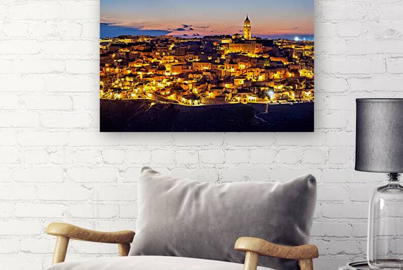 Matera cityscape at sunset shows sassi di Matera glow by Marco Brivio