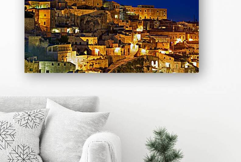 Cityscape of Matera Basilicata at sunset by Marco Brivio